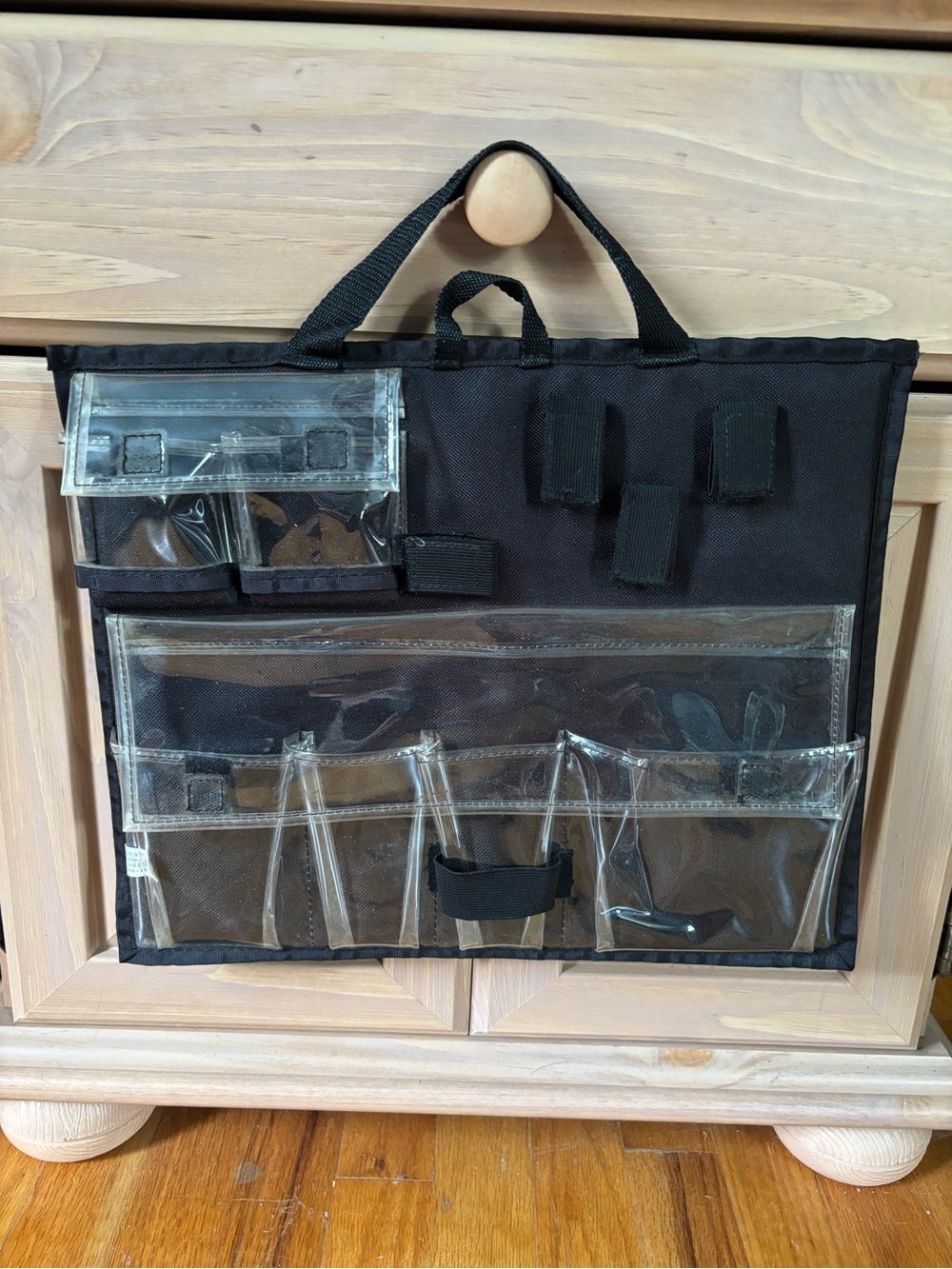 Black Clear-Pocket Hanging Storage Organizer by